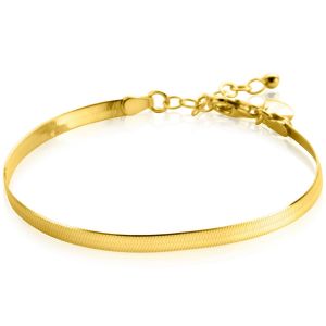 ZINZI gold plated zilveren platte slangen-armband 3,5mm breed ZIA2292G