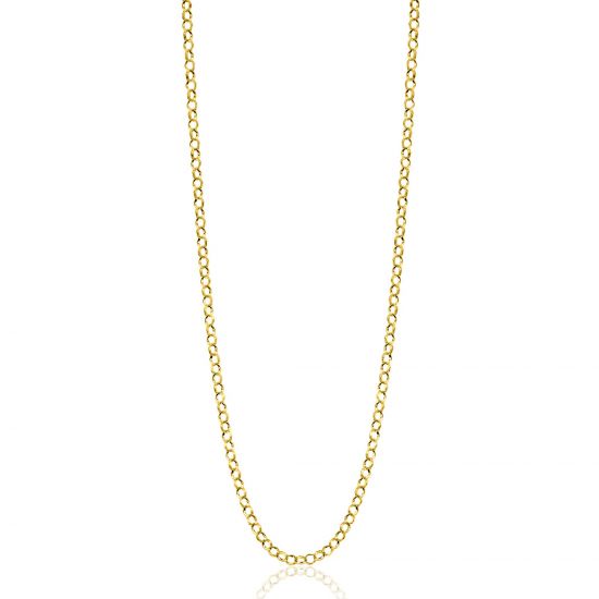 ZINZI Gold 14 krt gouden jasseron ketting 2,2mm breed 43-45cm ZGC441
