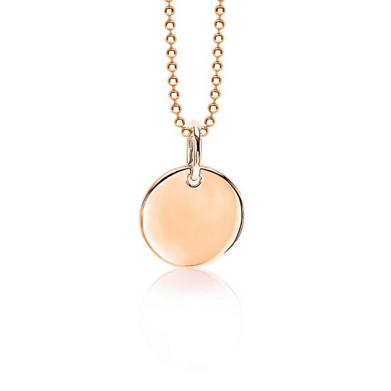 ZINZI zilveren hanger rosé verguld glad rond 12mm ZIH1825R (zonder collier)