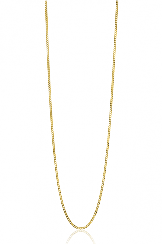 42cm ZINZI Gold 14 krt gourmet ketting 1mm breed, ideaal om je hanger aan te bevestigen ZGLG42-1