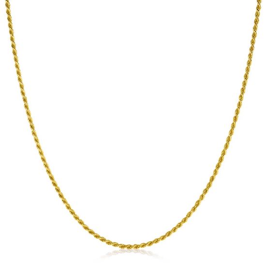 42cm ZINZI gold plated zilveren koord ketting ZILC-K42G