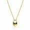 ZINZI gold plated zilvereren schakelketting met hartvormige slot hanger 18mm breed 42-45 cm ZIC2673G