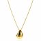 ZINZI gold plated zilveren jasseron ketting 45cm met luxe grote druppelvormige hanger (24mm) ZIC2637G