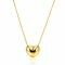 ZINZI gold plated zilveren ketting met luxe groot hart (15mm) 40-45 cm ZIC2672G