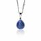 ZINZI zilveren hanger blauw peervorm 20mm ZIH1934B (zonder collier)