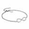 Zinzi zilveren Infinity armband wit 17-20cm ZIA1065