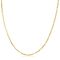 80cm ZINZI gold plated zilveren figaro ketting ZILC-F80G