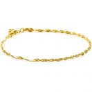 ZINZI Gold 14 karaat gouden massieve Singapore armband 1,8mm breed 17-19cm ZGA501
