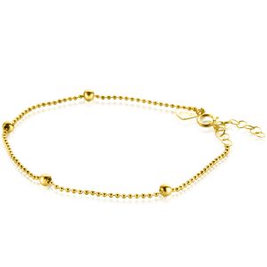 ZINZI Gold 14 krt gouden bolletjes armband 3mm breed, lengte 16-19cm ZGA311