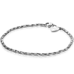 ZINZI zilveren armband singapore schakel 2mm gediamanteerd 19 cm ZIA2151