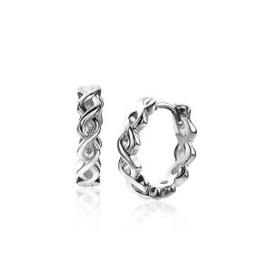 ZINZI zilveren oorringen 13mm Infinity vorm luxe sluiting ZIO1265