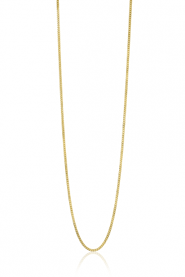 42cm ZINZI Gold 14 krt gourmet ketting 0,8mm breed, ideaal om je hanger aan te bevestigen ZGLG42-08