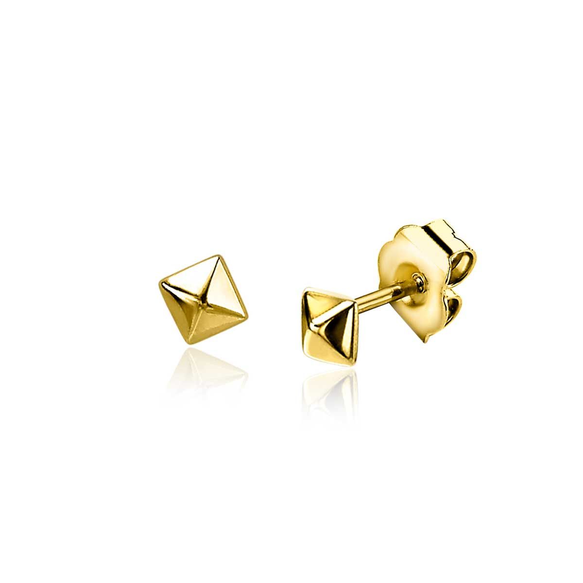 ZINZI zilveren oorknopjes 14K geel verguld 3mm studs ZIO2167G