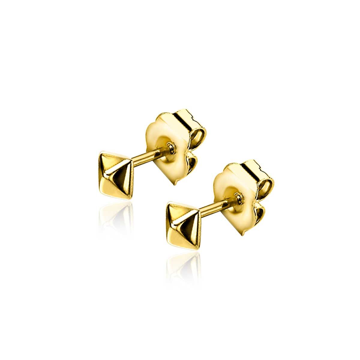 ZINZI zilveren oorknopjes 14K geel verguld 3mm studs ZIO2167G